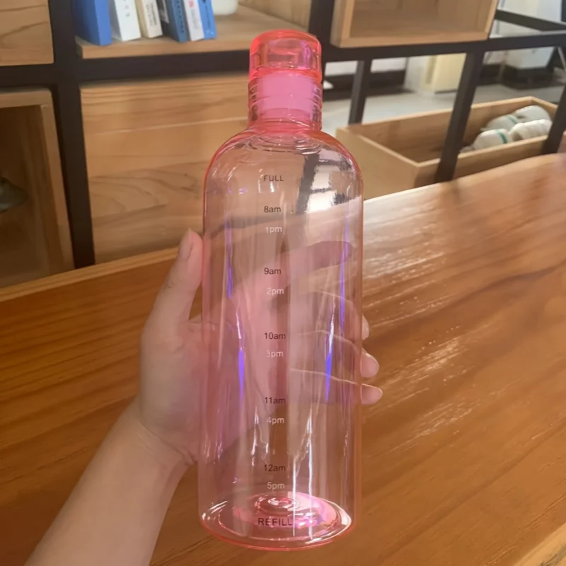 700ml Leakproof Water Bottle with Time Marker – Lightweight Hydration Bottle for Fitness, Gym & Outdoor Use
