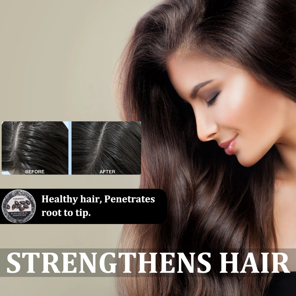 Black Castor Shampoo Bar – 2-in-1 Shampoo & Conditioner Bar for Strong, Healthy Hair