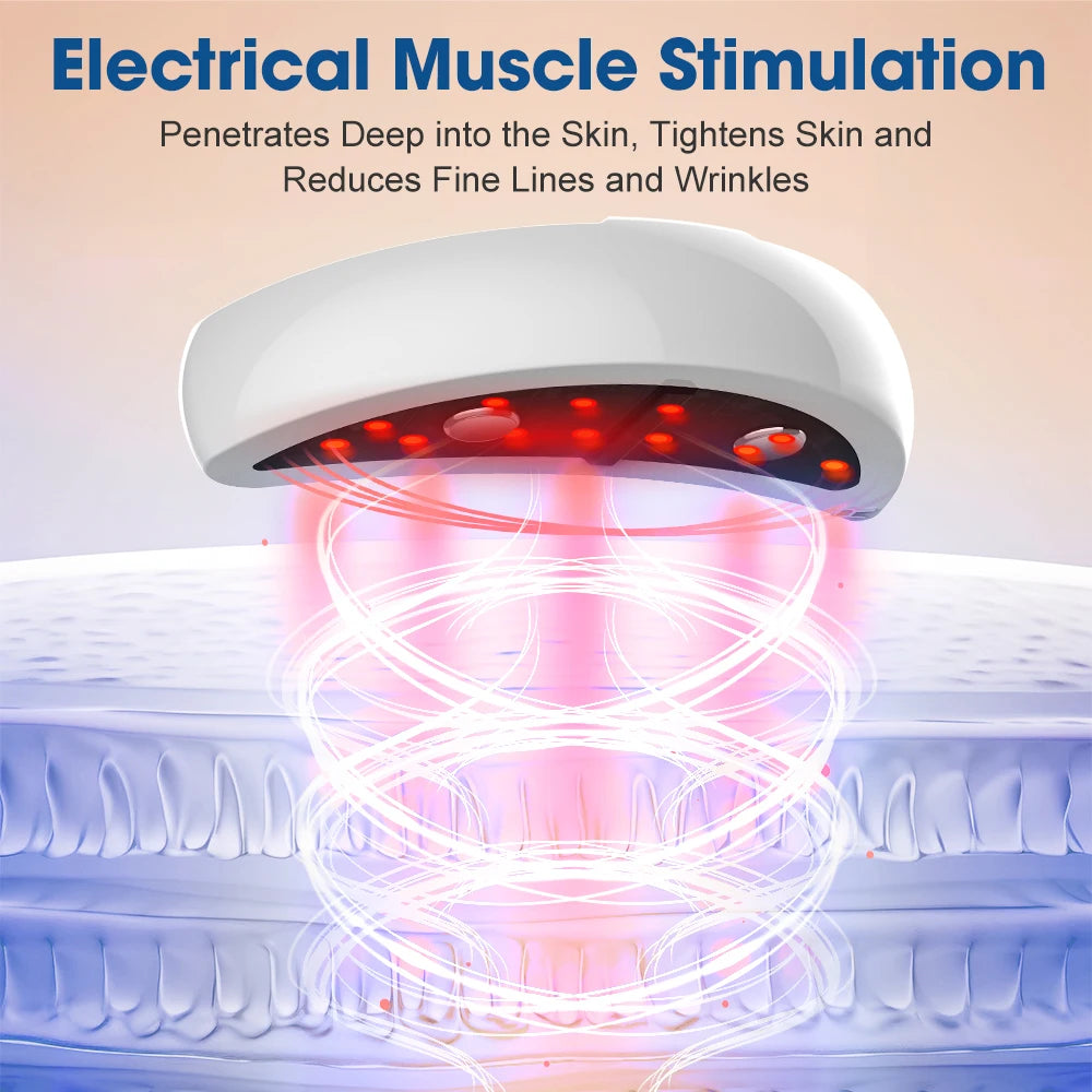 Electric Eye Beauty Massager – LED Red Light EMS Microcurrent Eye Care Device for Dark Circles & Anti-Aging