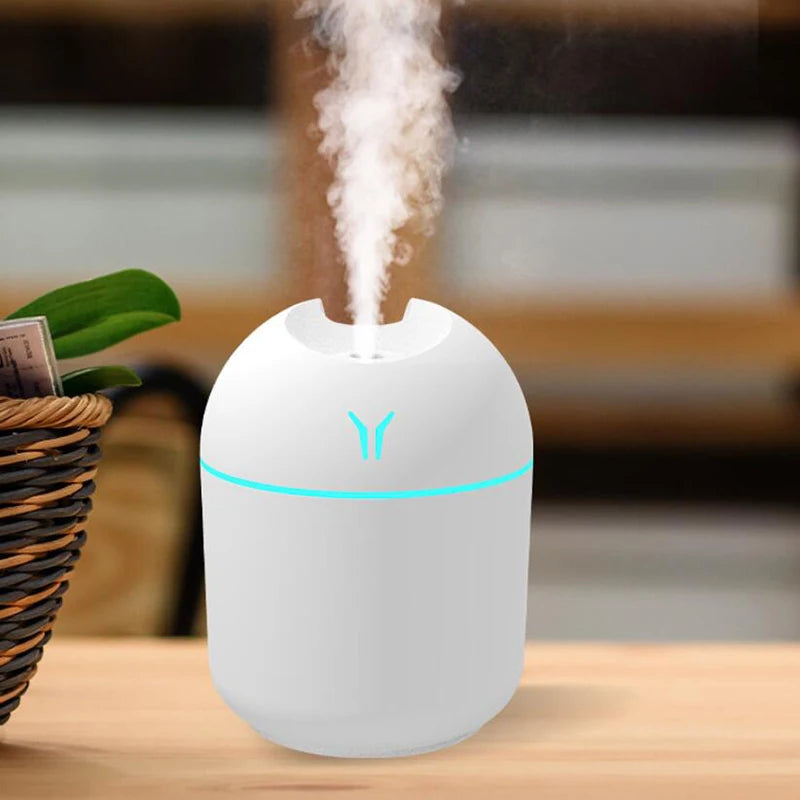 Glow Haven Mini USB Air Humidifier – Portable Mist Humidifier with Ambient Light for Home & Office