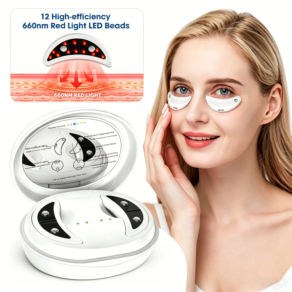 Electric Eye Beauty Massager – LED Red Light EMS Microcurrent Eye Care Device for Dark Circles & Anti-Aging