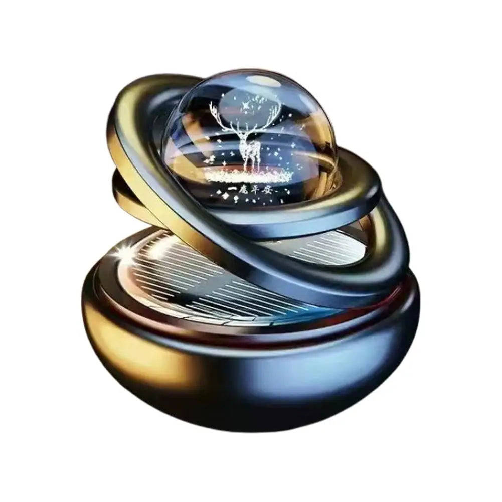 Solar Rotating Car Air Freshener – Aromatherapy Diffuser Perfume Fragrance for Car Interior