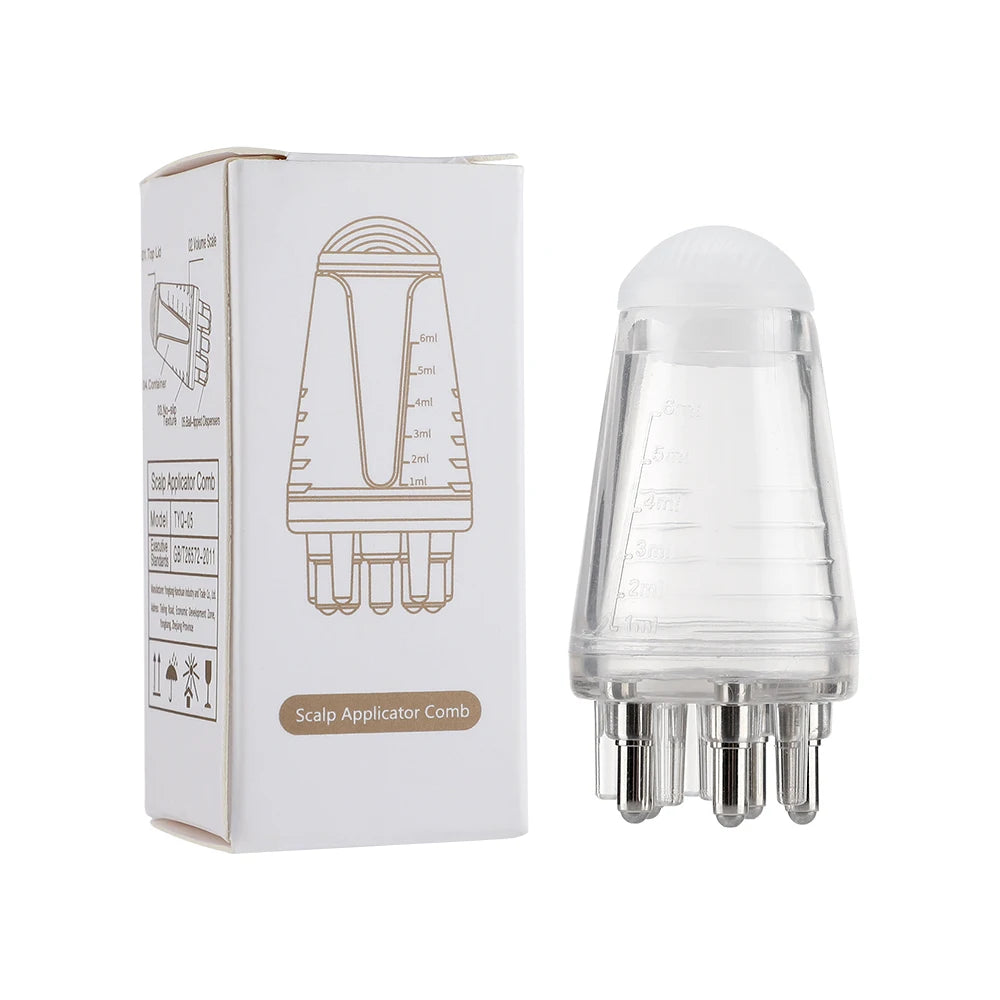 Scalp Applicator Massage Comb – Hair Oil Applicator, Hexagon Head Scalp Massager & Styling Tool