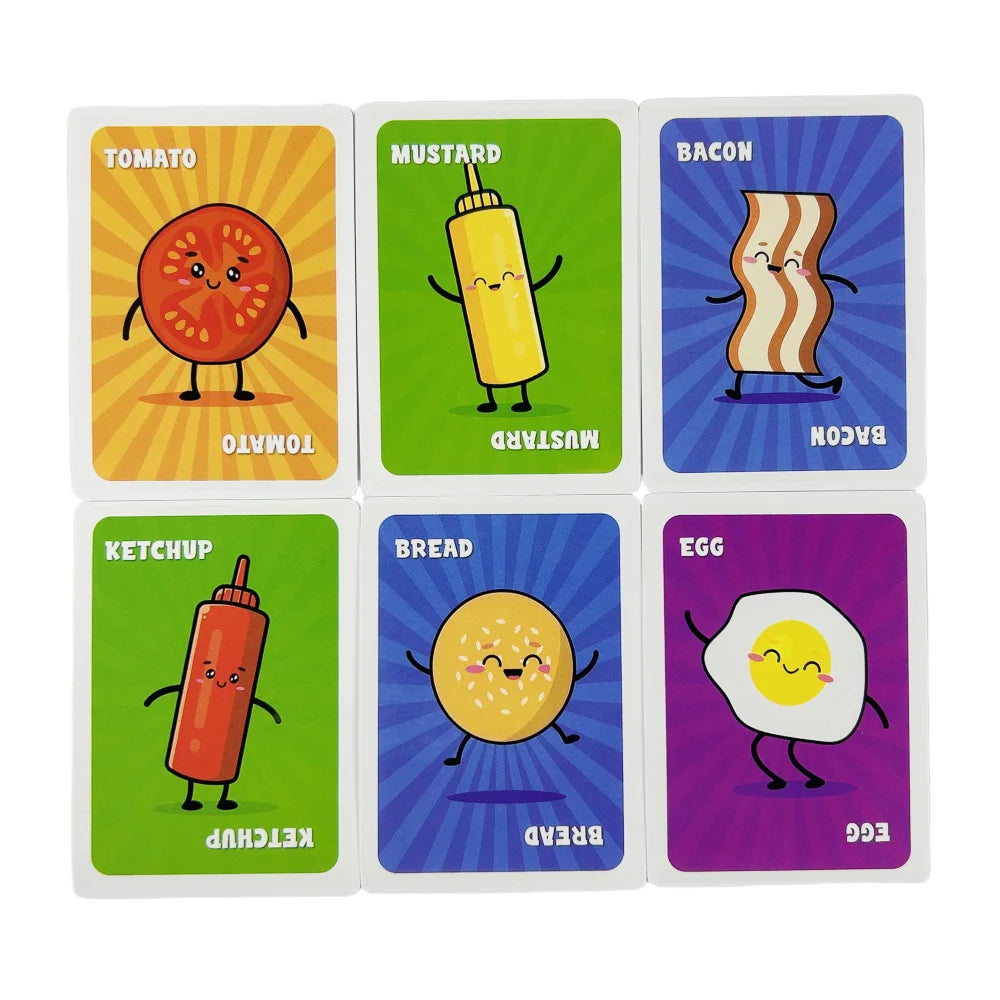 SlapBurger Card Game – Family Party Game for 2–6 Players | Fast-Paced Fun Deck Game