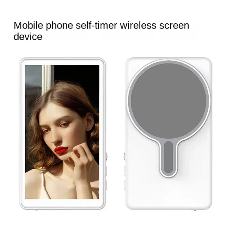 Wireless Rear Camera Selfie Monitor – Magnetic Phone Screen for Vlog, Live Stream & Video Recording