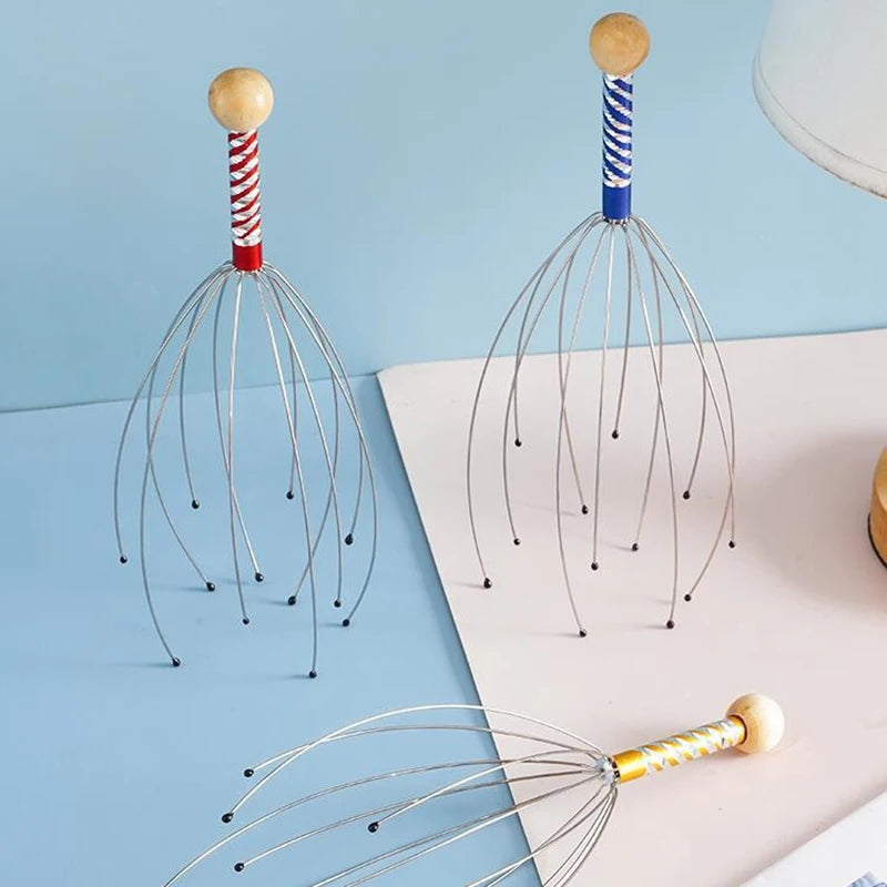 Octopus Head Massager – Stainless Steel Scalp Scratcher & Relaxation Massage Claw Tool