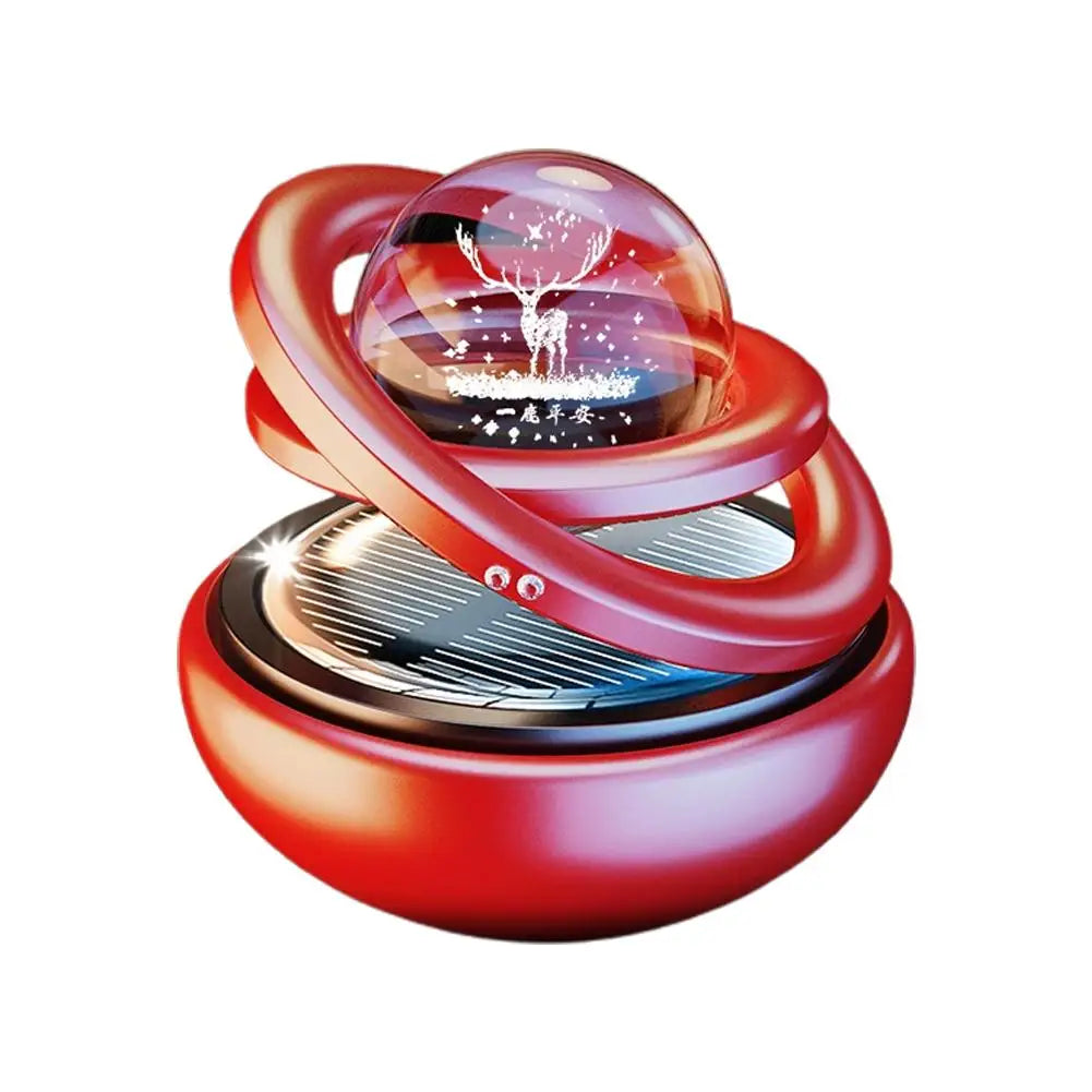 Solar Rotating Car Air Freshener – Aromatherapy Diffuser Perfume Fragrance for Car Interior