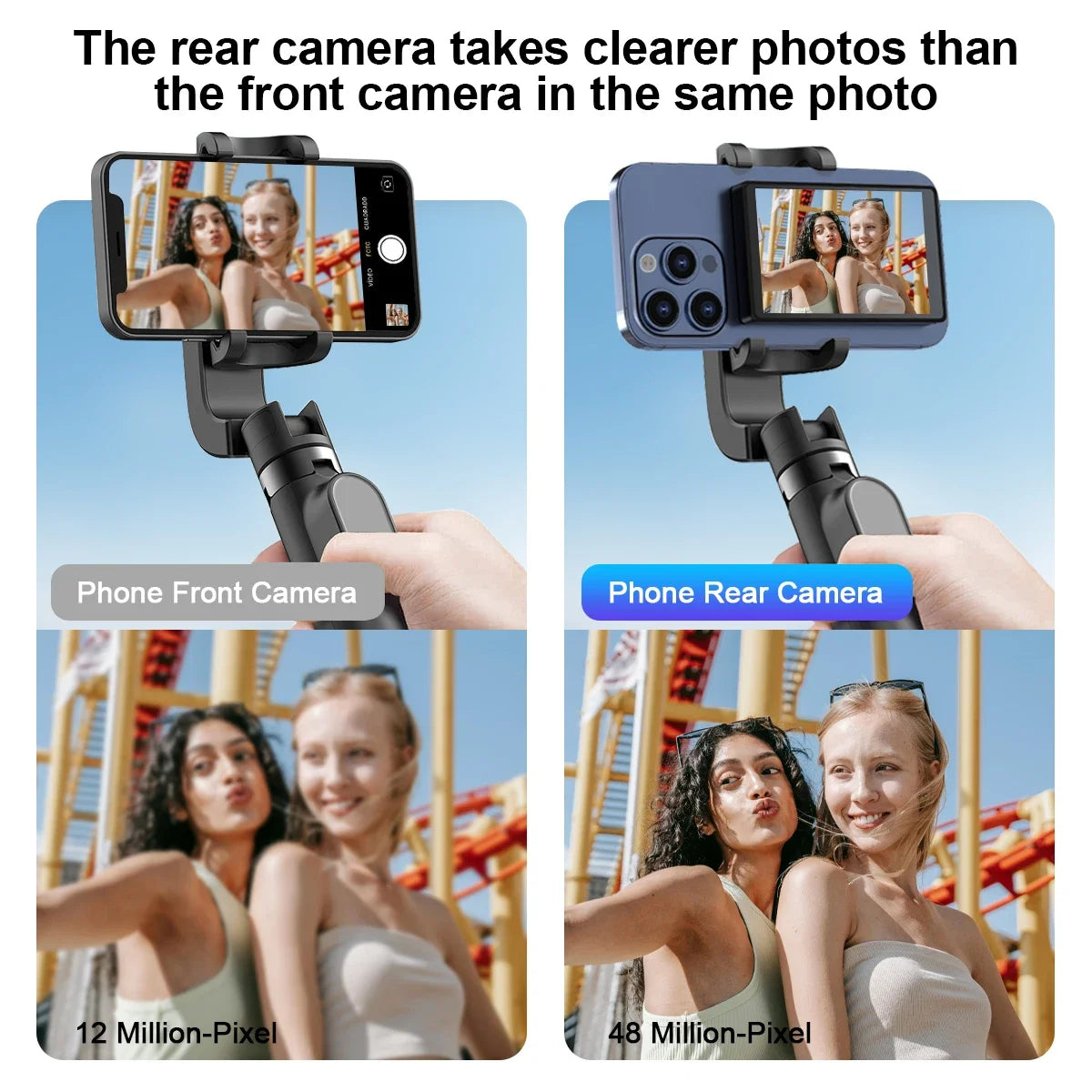 Wireless Rear Camera Selfie Monitor – Magnetic Phone Screen for Vlog, Live Stream & Video Recording
