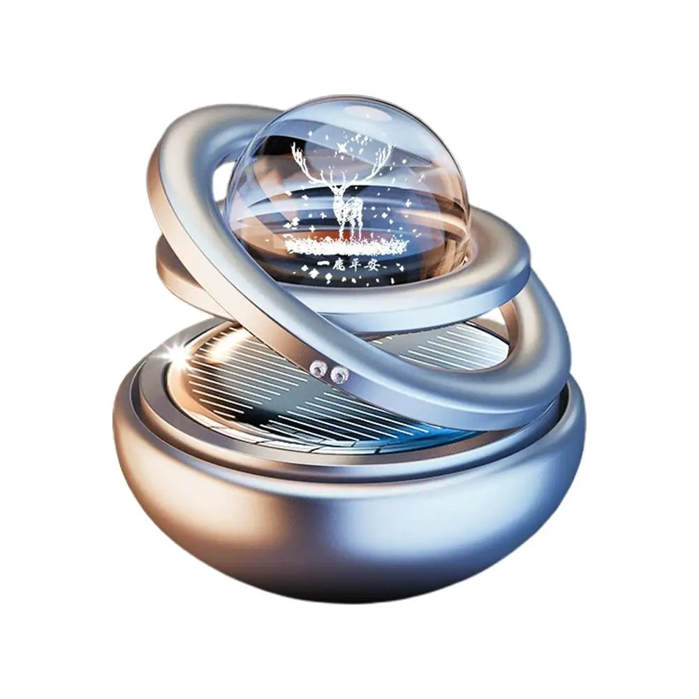 Solar Rotating Car Air Freshener – Aromatherapy Diffuser Perfume Fragrance for Car Interior