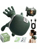 4D Shiatsu Neck & Shoulder Massager with Heat – Wireless Deep Tissue Massage Device with Finger Kneading Technology
