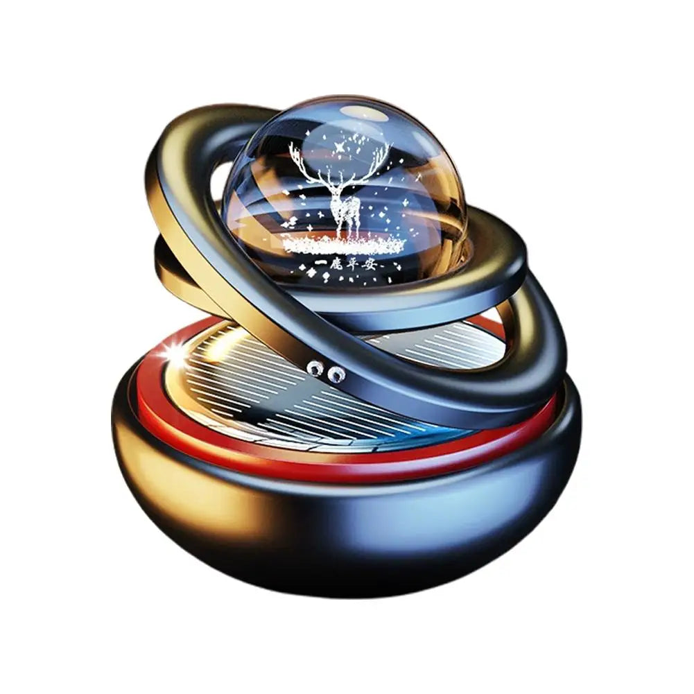 Solar Rotating Car Air Freshener – Aromatherapy Diffuser Perfume Fragrance for Car Interior