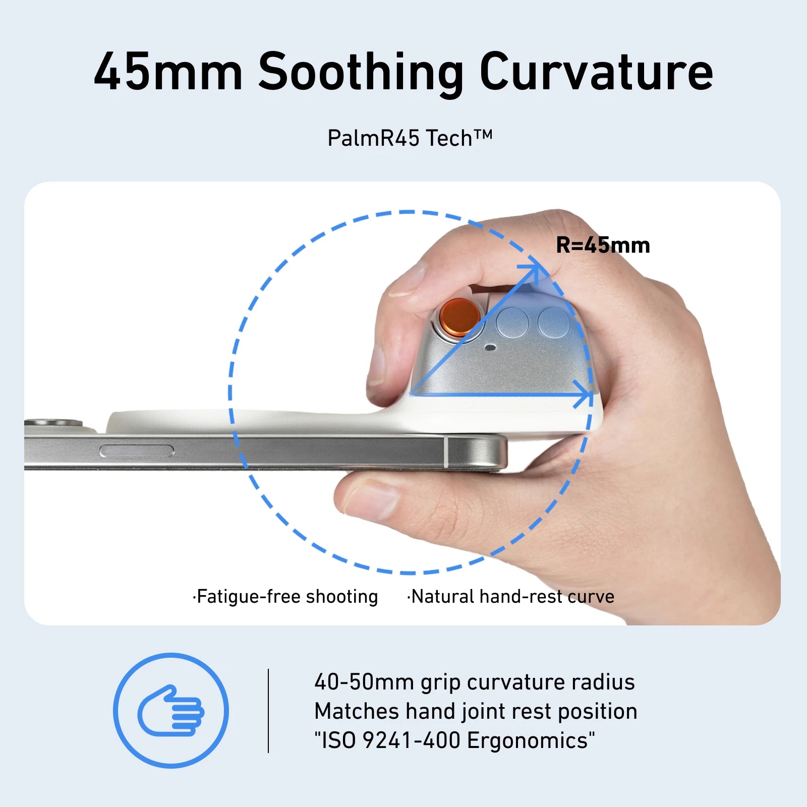 TELESIN Magnetic Phone Camera Hand Grip – Shooting Handle with Remote Control for iPhone, Samsung & Huawei