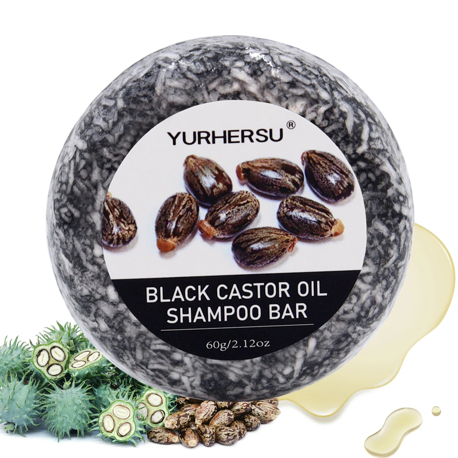 Black Castor Shampoo Bar – 2-in-1 Shampoo & Conditioner Bar for Strong, Healthy Hair