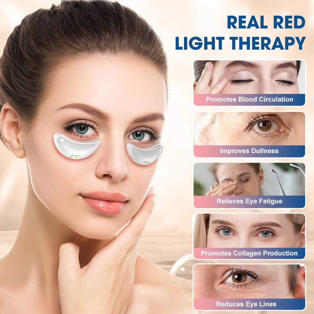 Electric Eye Beauty Massager – LED Red Light EMS Microcurrent Eye Care Device for Dark Circles & Anti-Aging