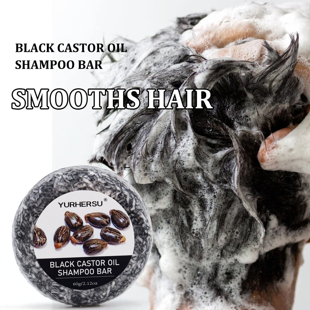 Black Castor Shampoo Bar – 2-in-1 Shampoo & Conditioner Bar for Strong, Healthy Hair