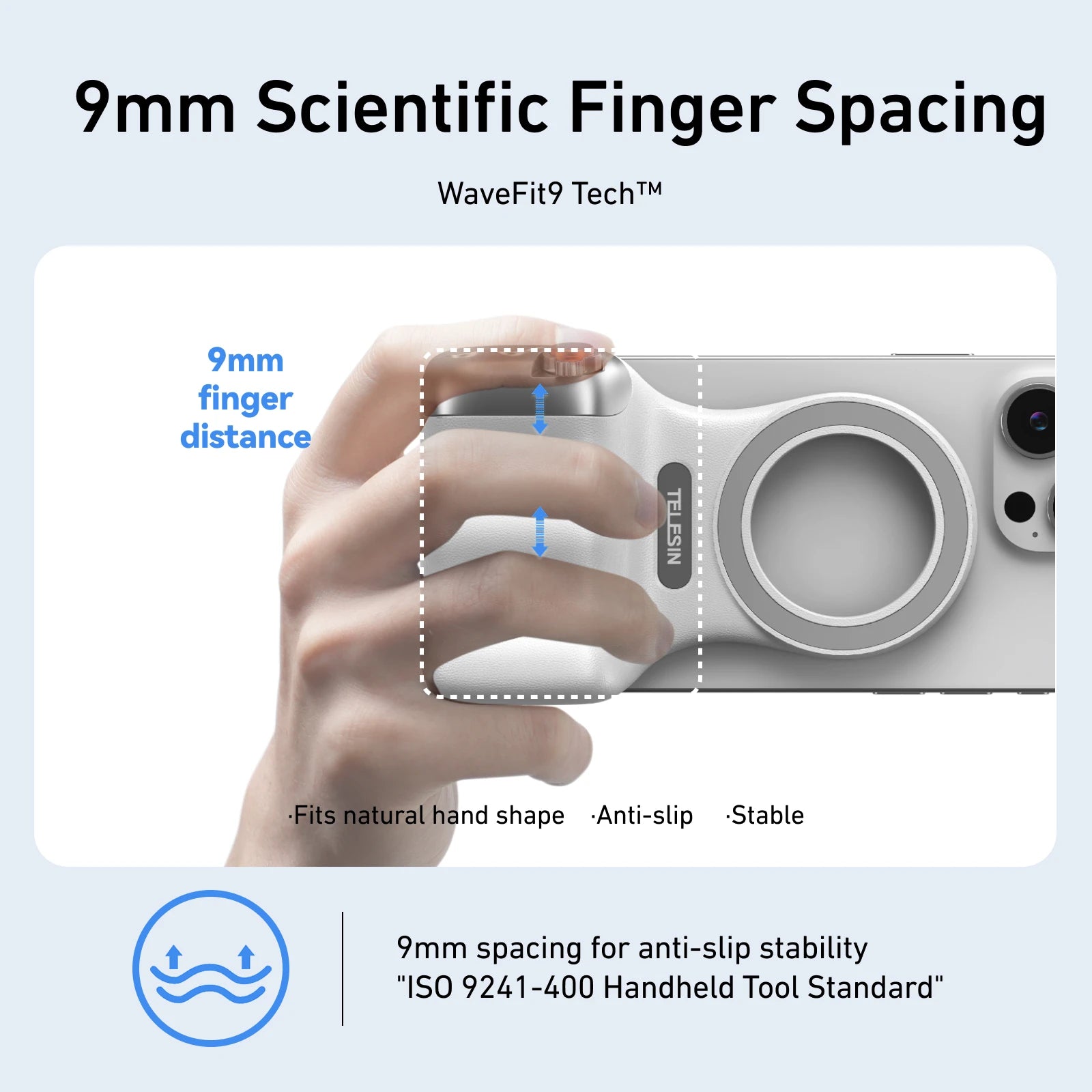 TELESIN Magnetic Phone Camera Hand Grip – Shooting Handle with Remote Control for iPhone, Samsung & Huawei
