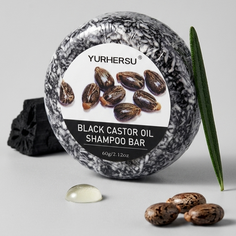 Black Castor Shampoo Bar – 2-in-1 Shampoo & Conditioner Bar for Strong, Healthy Hair
